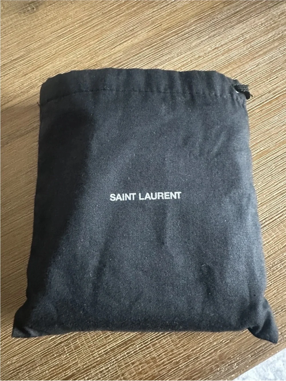 Saint Laurent Black Pebbled Leather Zip Around Wallet